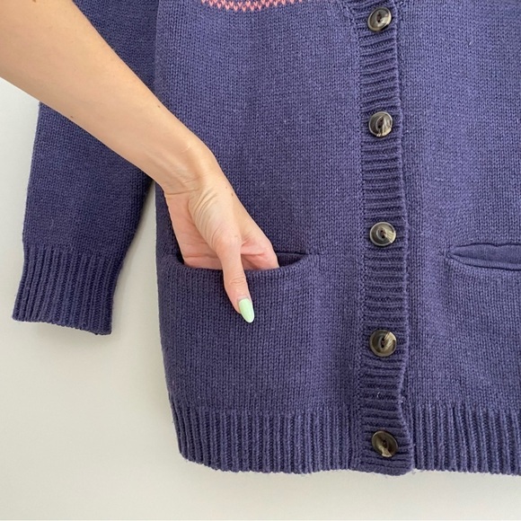 NORTH FACE Jacquardigan Sweater Knit Aztec Print Cardigan Size S - Picture 11 of 16